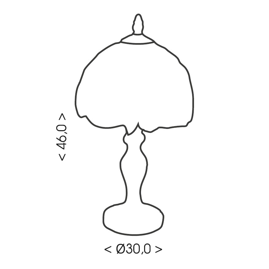 Brilagi - Tiffany vitrážová stolní lampa SIENNA 1xE27/60W/230V