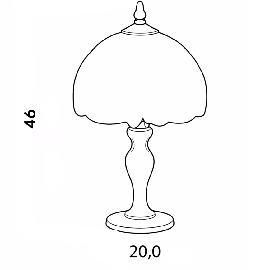 Brilagi - Tiffany vitrážová stolní lampa SIENNA 1xE27/60W/230V