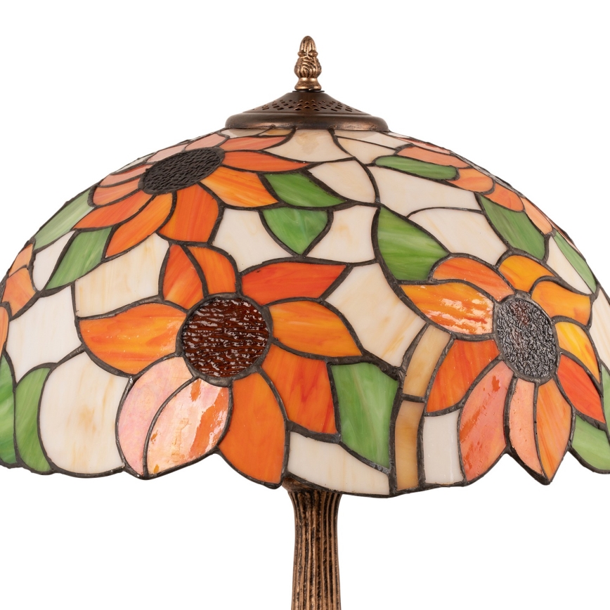 Brilagi - Tiffany vitrážová stolní lampa SUNFLOWER 2xE27/60W/230V