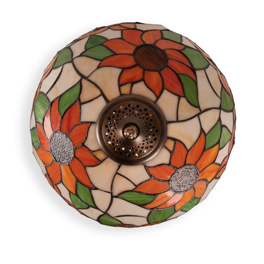 Brilagi - Tiffany vitrážová stolní lampa SUNFLOWER 2xE27/60W/230V