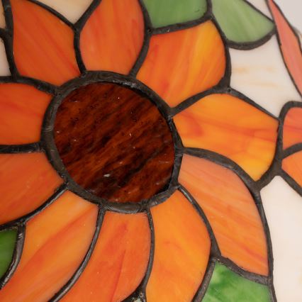 Brilagi - Tiffany vitrážová stolní lampa SUNFLOWER 2xE27/60W/230V