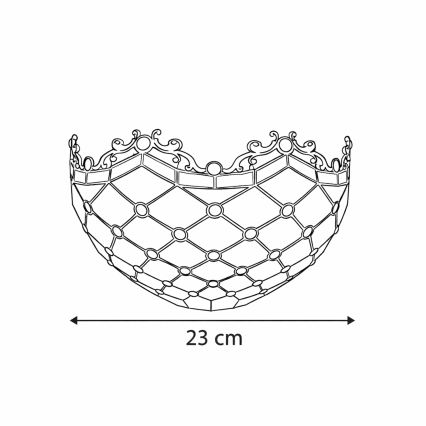 Brilagi - Tiffany vitrážové nástěnné svítidlo IVORY 1xE14/40W/230V