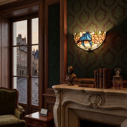 Brilagi - Tiffany vitrážové nástěnné svítidlo JUNGLE 1xE14/40W/230V