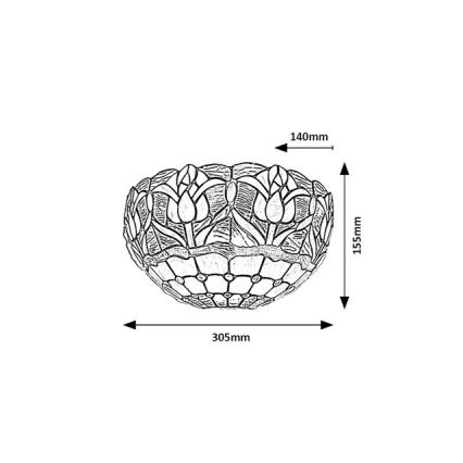 Brilagi - Tiffany vitrážové nástěnné svítidlo LORAS 1xE14/40W/230V