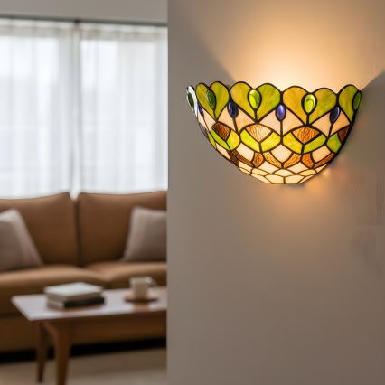 Brilagi - Tiffany vitrážové nástěnné svítidlo MARGARET 1xE27/40W/230V
