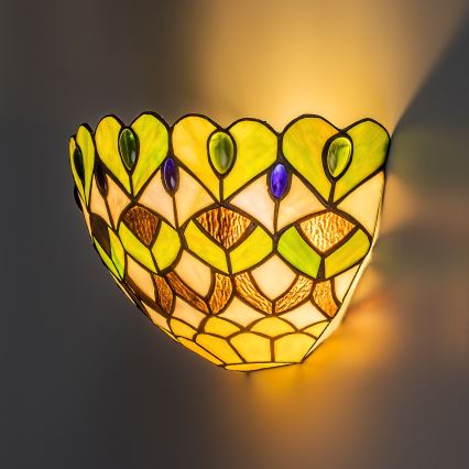 Brilagi - Tiffany vitrážové nástěnné svítidlo MARGARET 1xE27/40W/230V