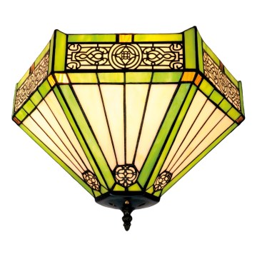BRILAGI - Tiffany vitrážové stropní svítidlo EMERALD 2xE27/60W/230V pr. 40 cm