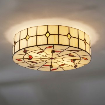 Brilagi - Tiffany vitrážové stropní svítidlo FOLIA 2xE27/60W/230V pr. 40 cm