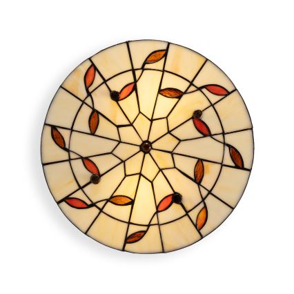 Brilagi - Tiffany vitrážové stropní svítidlo FOLIA 3xE27/60W/230V pr. 40 cm
