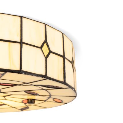 Brilagi - Tiffany vitrážové stropní svítidlo FOLIA 3xE27/60W/230V pr. 40 cm