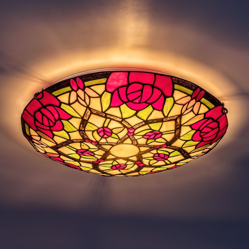 Brilagi - Tiffany vitrážové stropní svítidlo GARLAN 2xE27/60W/230V