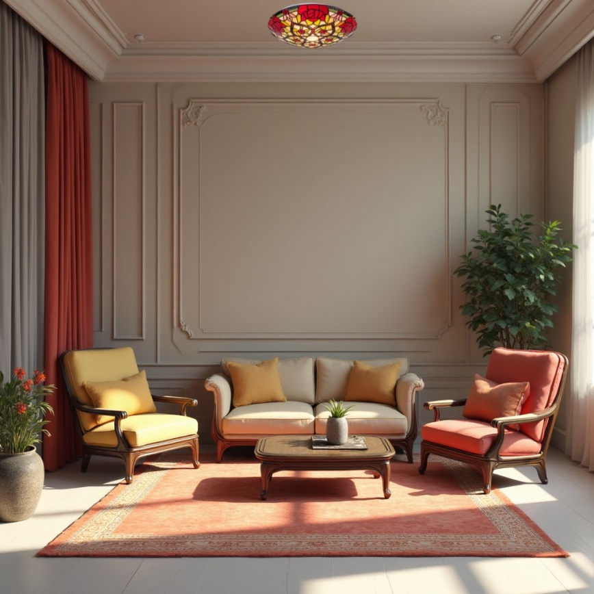 Brilagi - Tiffany vitrážové stropní svítidlo GARLAN 2xE27/60W/230V