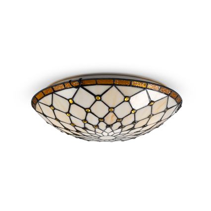 Brilagi - Tiffany vitrážové stropní svítidlo IVORY 2xE27/60W/230V pr. 40 cm