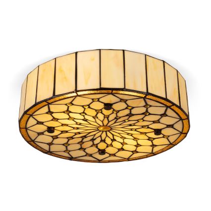 BRILAGI - Tiffany vitrážové stropní svítidlo IVORY 2xE27/60W/230V pr. 40 cm