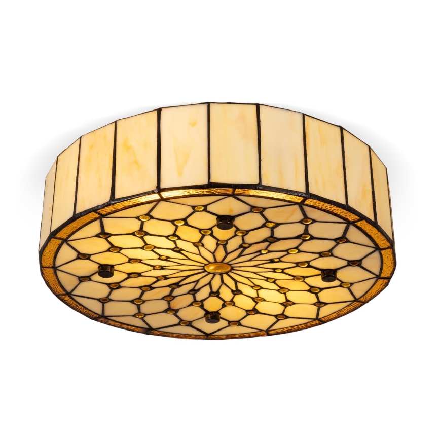 BRILAGI - Tiffany vitrážové stropní svítidlo IVORY 2xE27/60W/230V pr. 40 cm