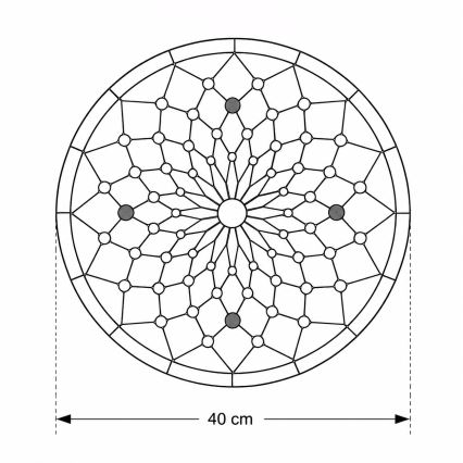 Brilagi - Tiffany vitrážové stropní svítidlo IVORY 3xE27/60W/230V pr. 40 cm