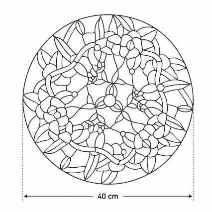 BRILAGI - Tiffany vitrážové stropní svítidlo JUNGLE 2xE27/60W/230V pr. 40 cm