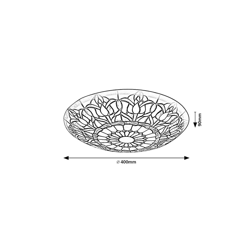 Brilagi - Tiffany vitrážové stropní svítidlo LORAS 2xE27/60W/230V