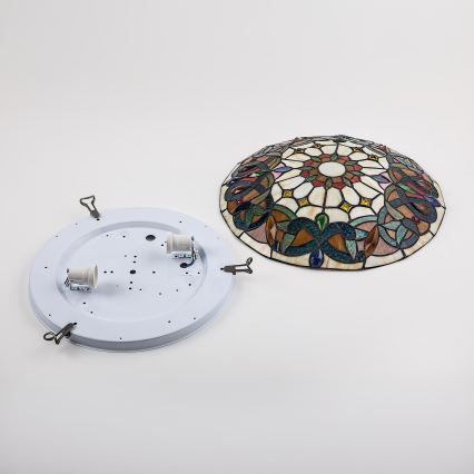 Brilagi - Tiffany vitrážové stropní svítidlo LUISA 2xE27/60W/230V pr. 40 cm