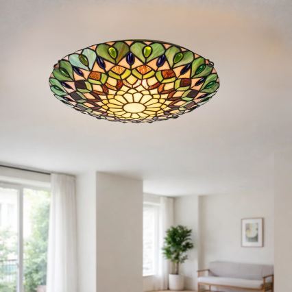 Brilagi - Tiffany vitrážové stropní svítidlo MARGARET 2xE27/60W/230V pr. 40 cm