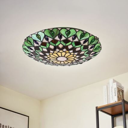 Brilagi - Tiffany vitrážové stropní svítidlo MARGARET 2xE27/60W/230V pr. 40 cm
