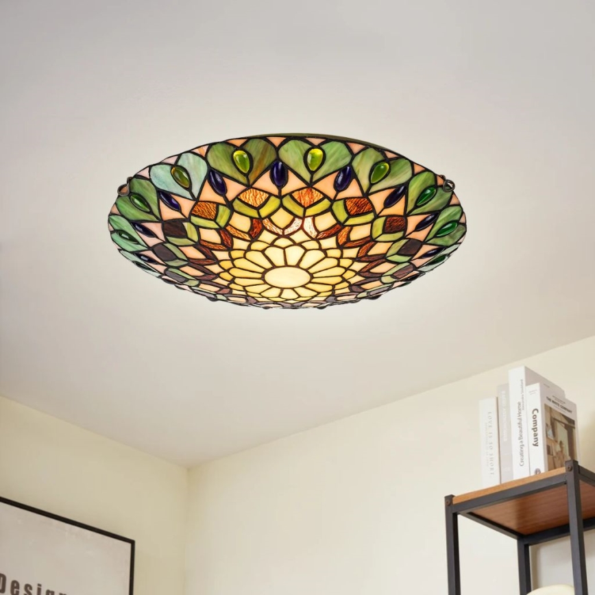 Brilagi - Tiffany vitrážové stropní svítidlo MARGARET 2xE27/60W/230V pr. 40 cm