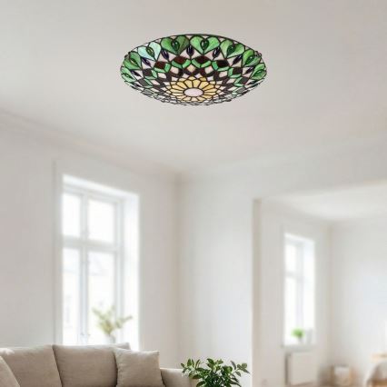 Brilagi - Tiffany vitrážové stropní svítidlo MARGARET 2xE27/60W/230V pr. 40 cm
