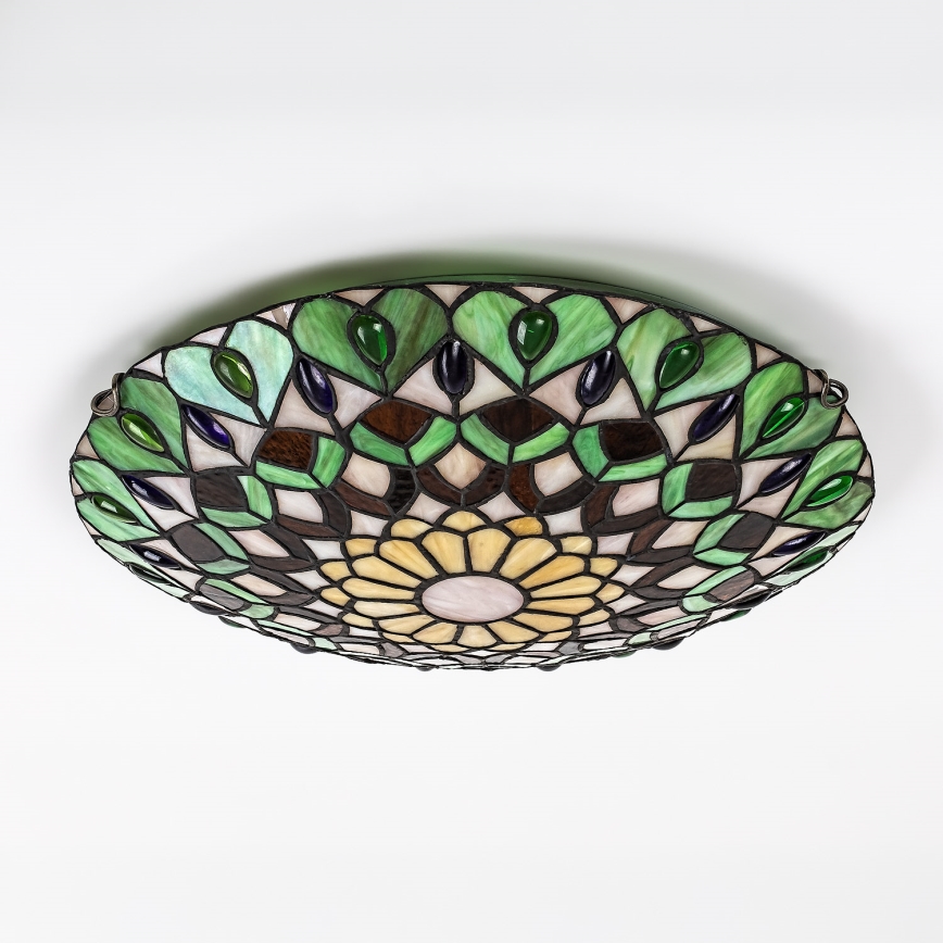 Brilagi - Tiffany vitrážové stropní svítidlo MARGARET 2xE27/60W/230V pr. 40 cm