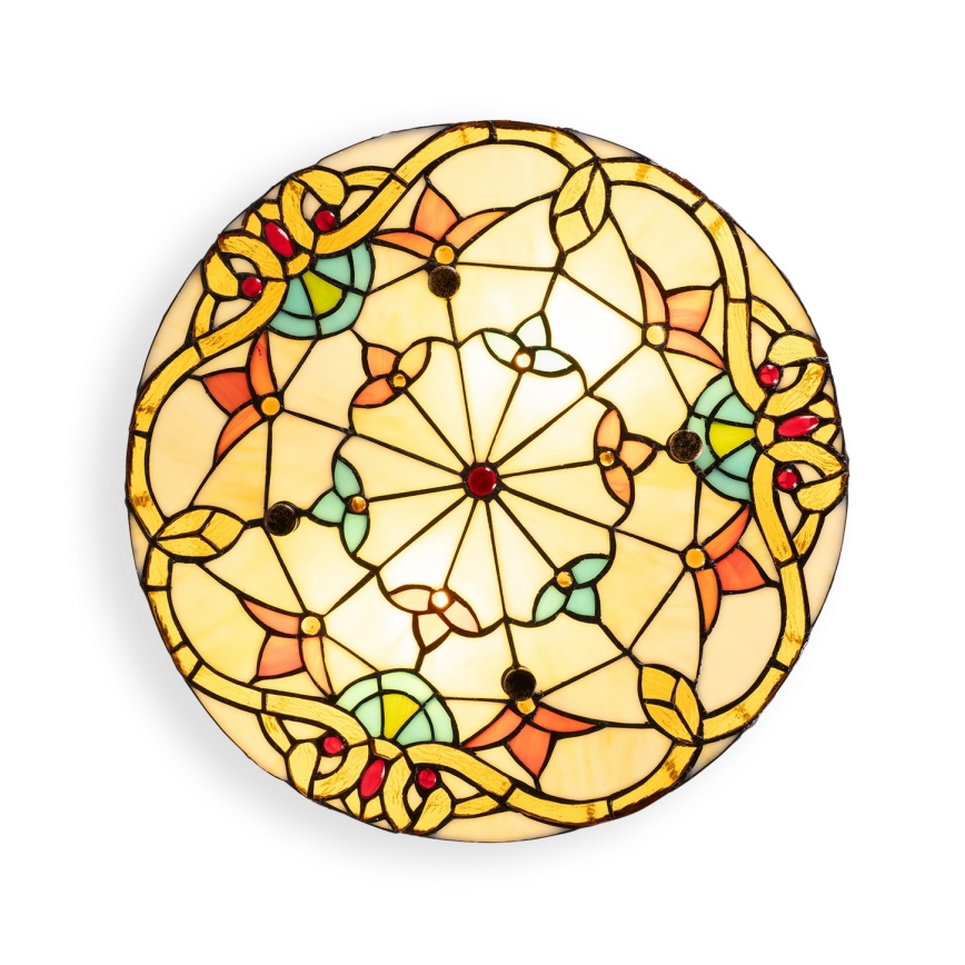BRILAGI - Tiffany vitrážové stropní svítidlo MIRABELLA 2xE27/60W/230V pr. 40 cm