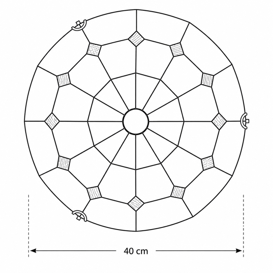 Brilagi - Tiffany vitrážové stropní svítidlo SIENNA 2xE27/60W/230V pr. 40 cm
