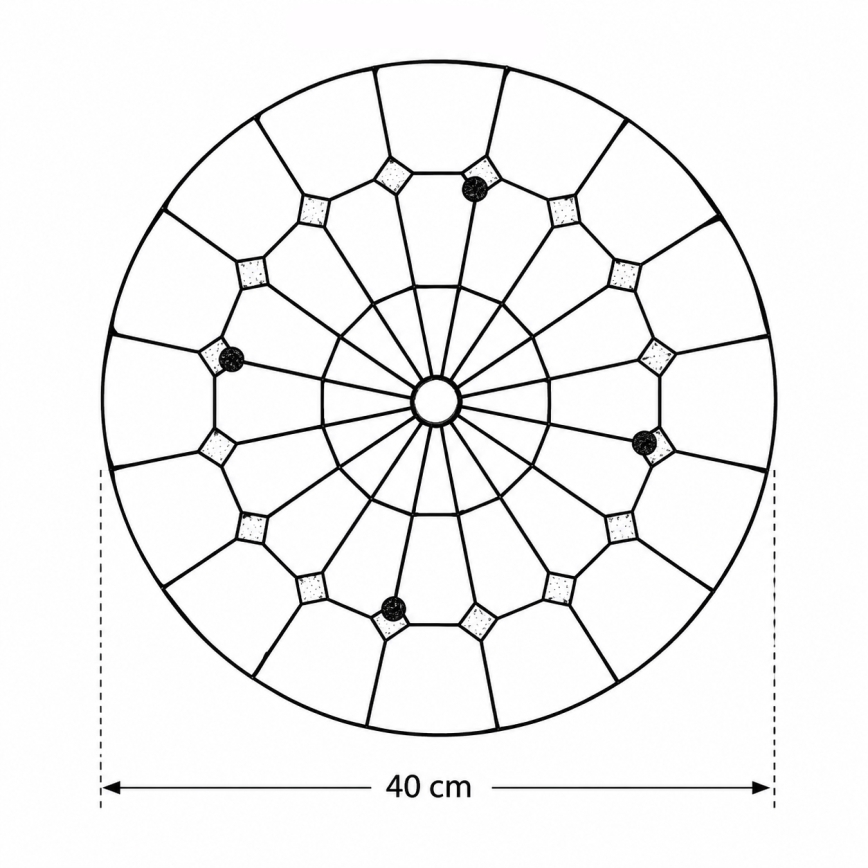 BRILAGI - Tiffany vitrážové stropní svítidlo SIENNA 2xE27/60W/230V pr. 40 cm