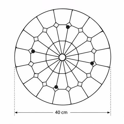 Brilagi - Tiffany vitrážové stropní svítidlo SIENNA 3xE27/60W/230V pr. 40 cm