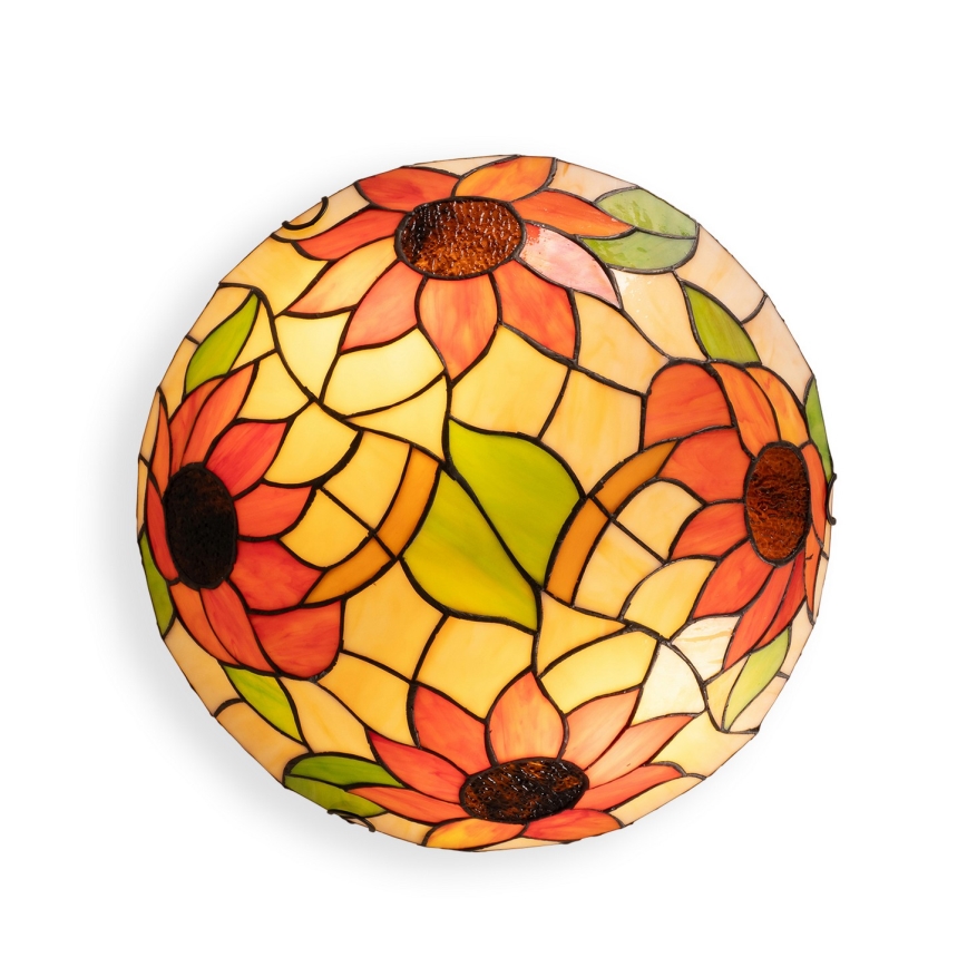 Brilagi - Tiffany vitrážové stropní svítidlo SUNFLOWER 2xE27/60W/230V pr. 40 cm