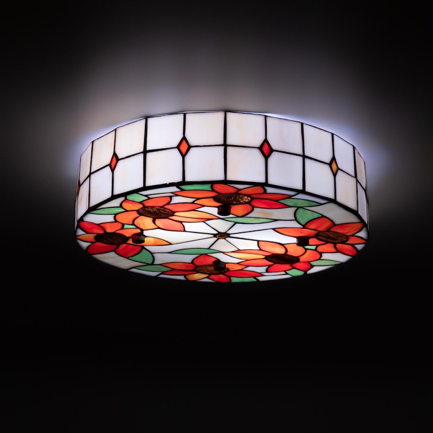 Brilagi - Tiffany vitrážové stropní svítidlo SUNFLOWER 3xE27/60W/230V pr. 40 cm