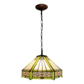 BRILAGI - Tiffany vitrážový lustr na řetězu EMERALD 1xE27/60W/230V pr. 40 cm