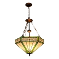 BRILAGI - Tiffany vitrážový lustr na řetězu EMERALD 3xE27/60W/230V pr. 50 cm