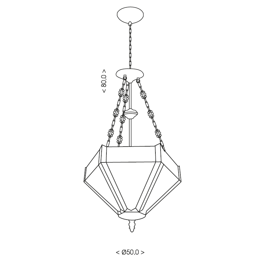 BRILAGI - Tiffany vitrážový lustr na řetězu EMERALD 3xE27/60W/230V pr. 50 cm