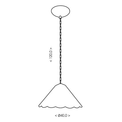 Brilagi - Tiffany vitrážový lustr na řetězu FOLIA 1xE27/60W/230V pr. 40 cm