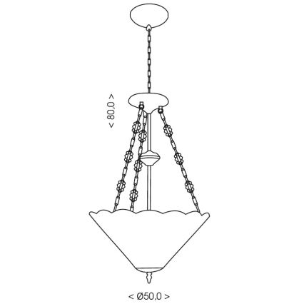 Brilagi - Tiffany vitrážový lustr na řetězu FOLIA 3xE27/60W/230V pr. 50 cm