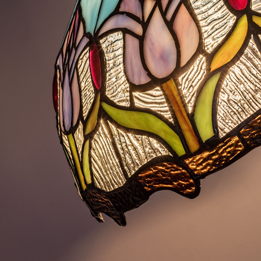 Brilagi - Tiffany vitrážový lustr na řetězu LORAS 2xE27/60W/230V