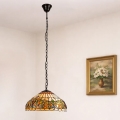 Brilagi - Tiffany vitrážový lustr na řetězu LUISA 2xE27/60W/230V