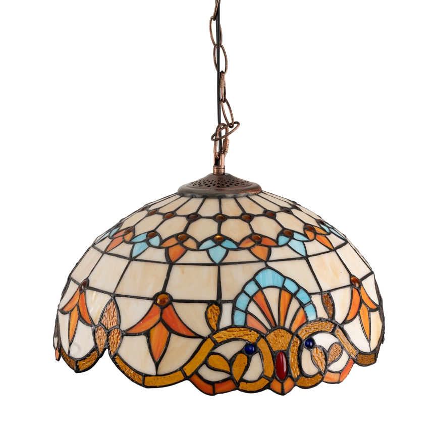 Brilagi - Tiffany vitrážový lustr na řetězu MIRABELLA 1xE27/60W/230V pr. 40 cm