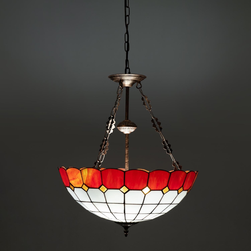 Brilagi - Tiffany vitrážový lustr na řetězu SIENNA 3xE27/60W/230V pr. 50 cm