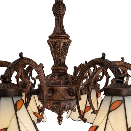 Brilagi - Tiffany vitrážový přisazený lustr FOLIA 6xE27/60W/230V pr. 60 cm