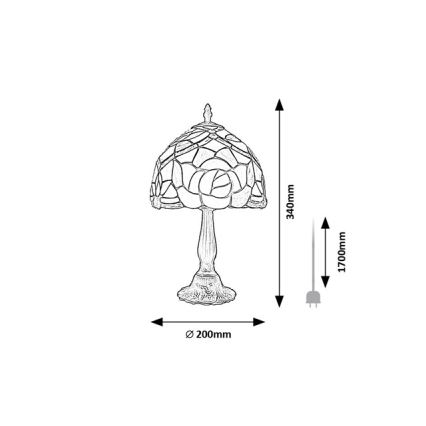 Brilagi - Tiffany vytrážová stolní lampa GARLAN 1xE14/40W/230V