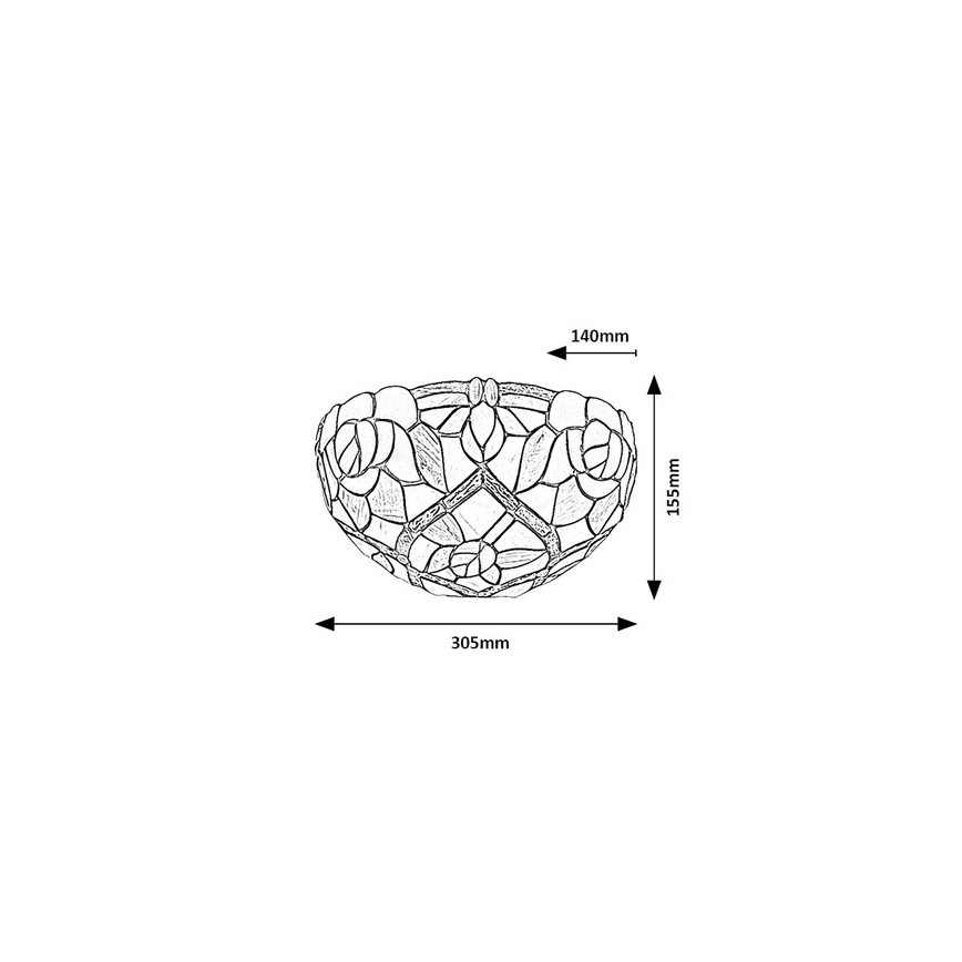 Brilagi - Tiffany vytrážové nástěnné svítidlo GARLAN 1xE14/40W/230V
