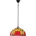 Brilagi - Tiffany vytrážový lustr na řetězu GARLAN 2xE27/60W/230V