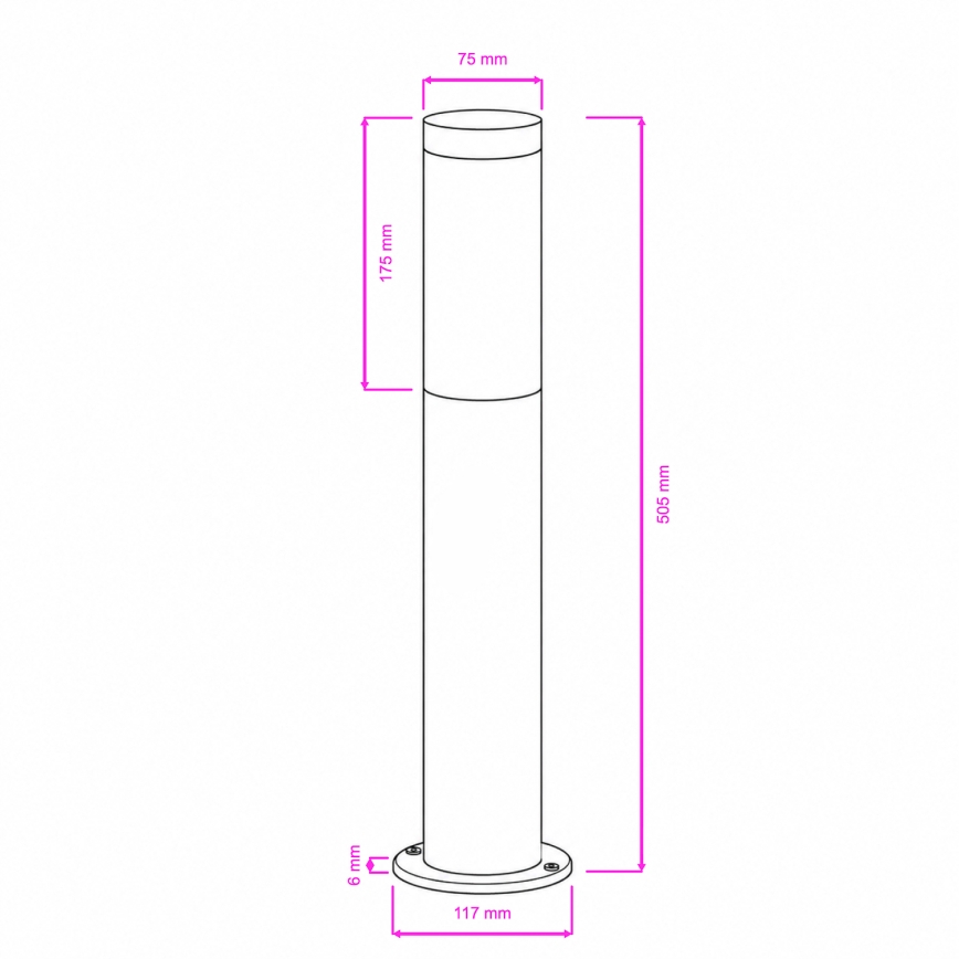 BRILAGI - Venkovní lampa ELIA 1xE27/20W/230V IP44 50 cm antracit
