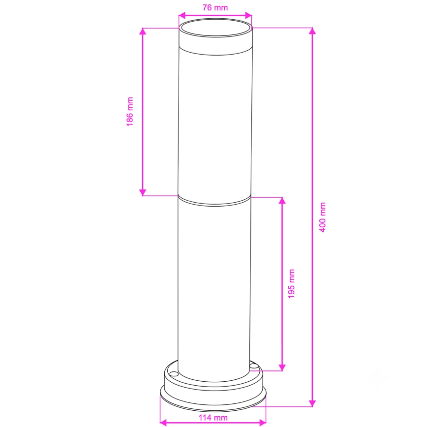 Brilagi - Venkovní lampa NOVA 1xE27/15W/230V 40 cm IP44 antracit