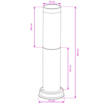 BRILAGI - Venkovní lampa NOVA 1xE27/15W/230V 40 cm IP44 černá